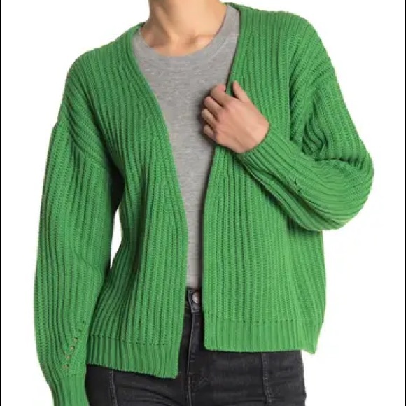 NWT CodeXMode Green Open Front Dolman Cardigan Small - Picture 2 of 10